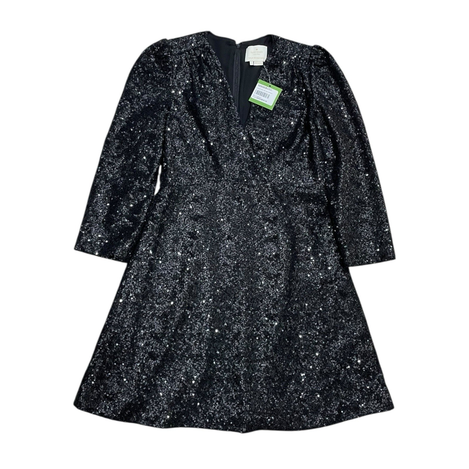 Kate Spade New York 252325 Women's Sz 4 Glitzy Ritzy All Over Sequin Black Dress